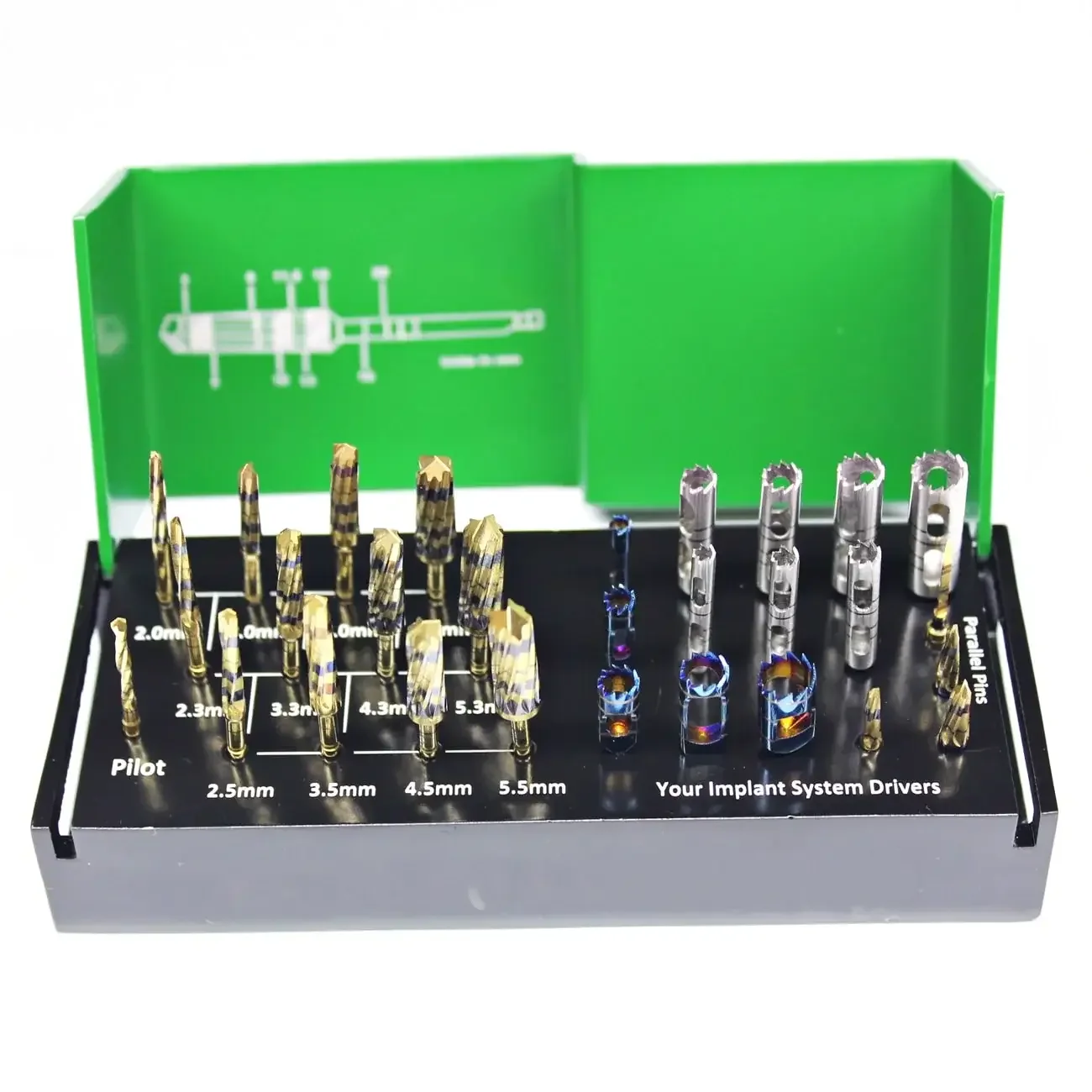 Advanced Osseodensification Drill Set Featuring Trephine and Short Bur System Advanced Osseodensification Drill Set Featuring Trephine and Short Bur System